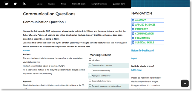 MRCS Part B Communication Skills